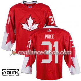 Adidas Maillot de Hockey Canada Carey Price 31 Coupe du monde de hockey sur glace 2016 Rouge - Enfant